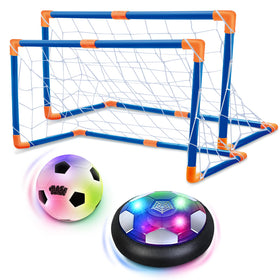 Kids playing soccer with the ShyLizard set during a fun family moment.