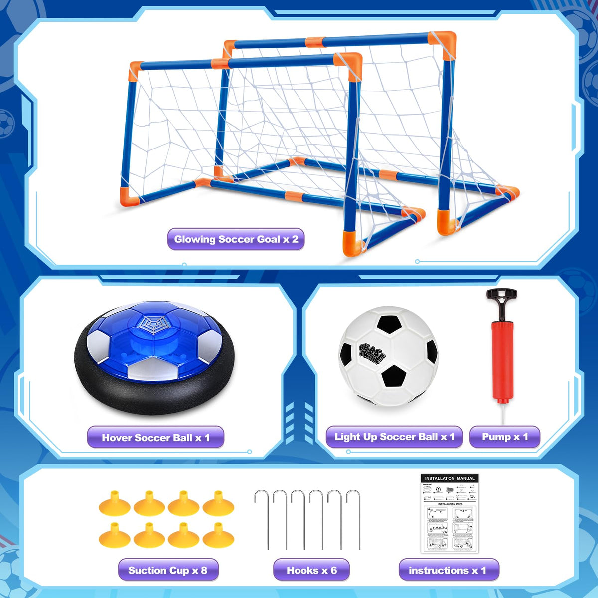 ShyLizard light-up inflatable soccer ball shines with kicks for exciting evening play.