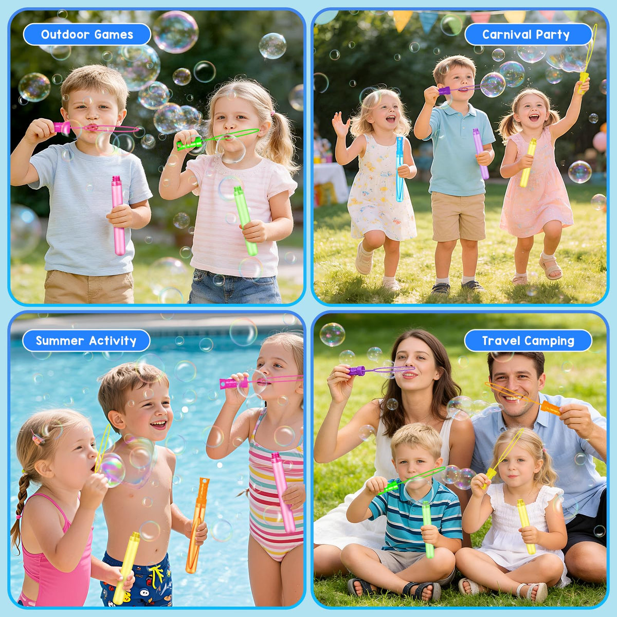 Perfect for outdoor summer play and group fun with bubbles.