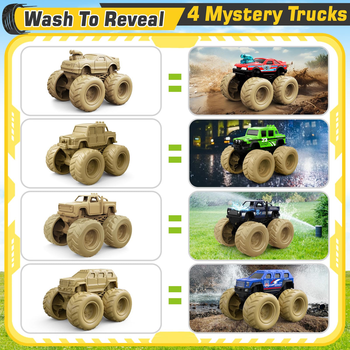 ShyLizard trucks feature springs and large wheels for stable action.