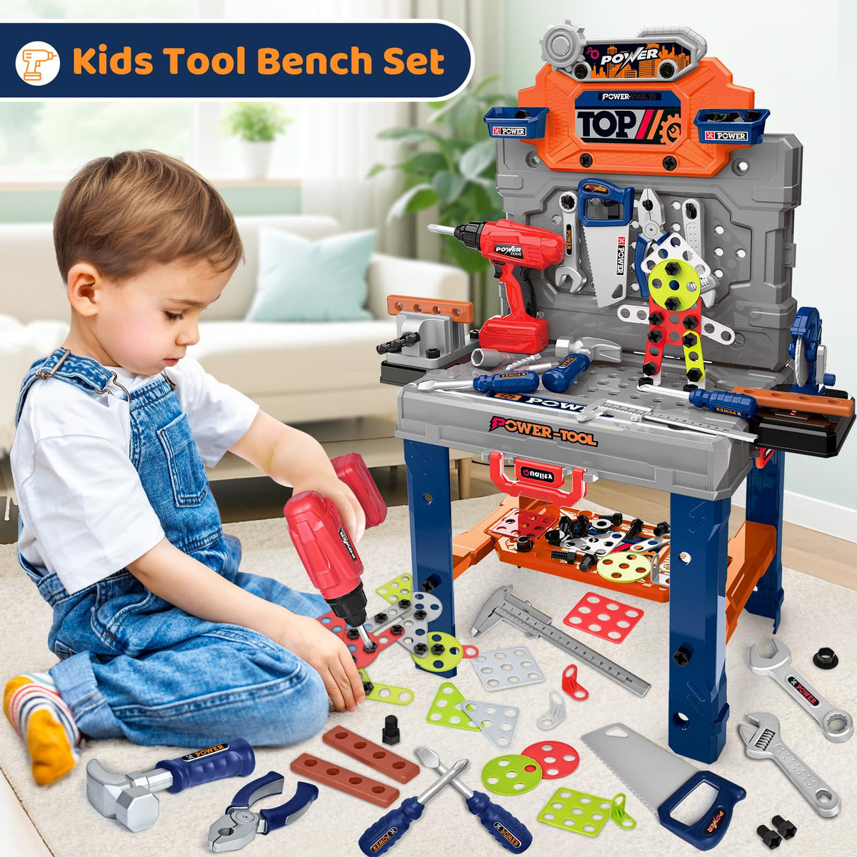 ShyLizard 120-pcs toy tools: a comprehensive set fuels open-ended construction play.