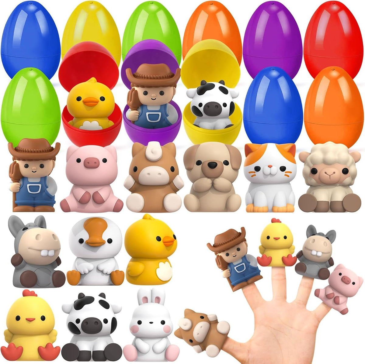 ShyLizard 12-pack finger puppets for Easter egg hunts and imaginative play.