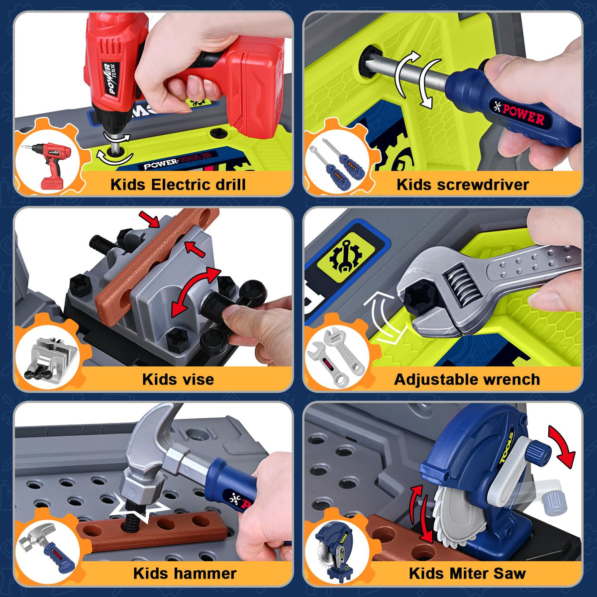ShyLizard 132-piece toy tools set for creative construction play.