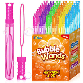 ShyLizard 48-pack bubble wands in assorted colors for vibrant outdoor play