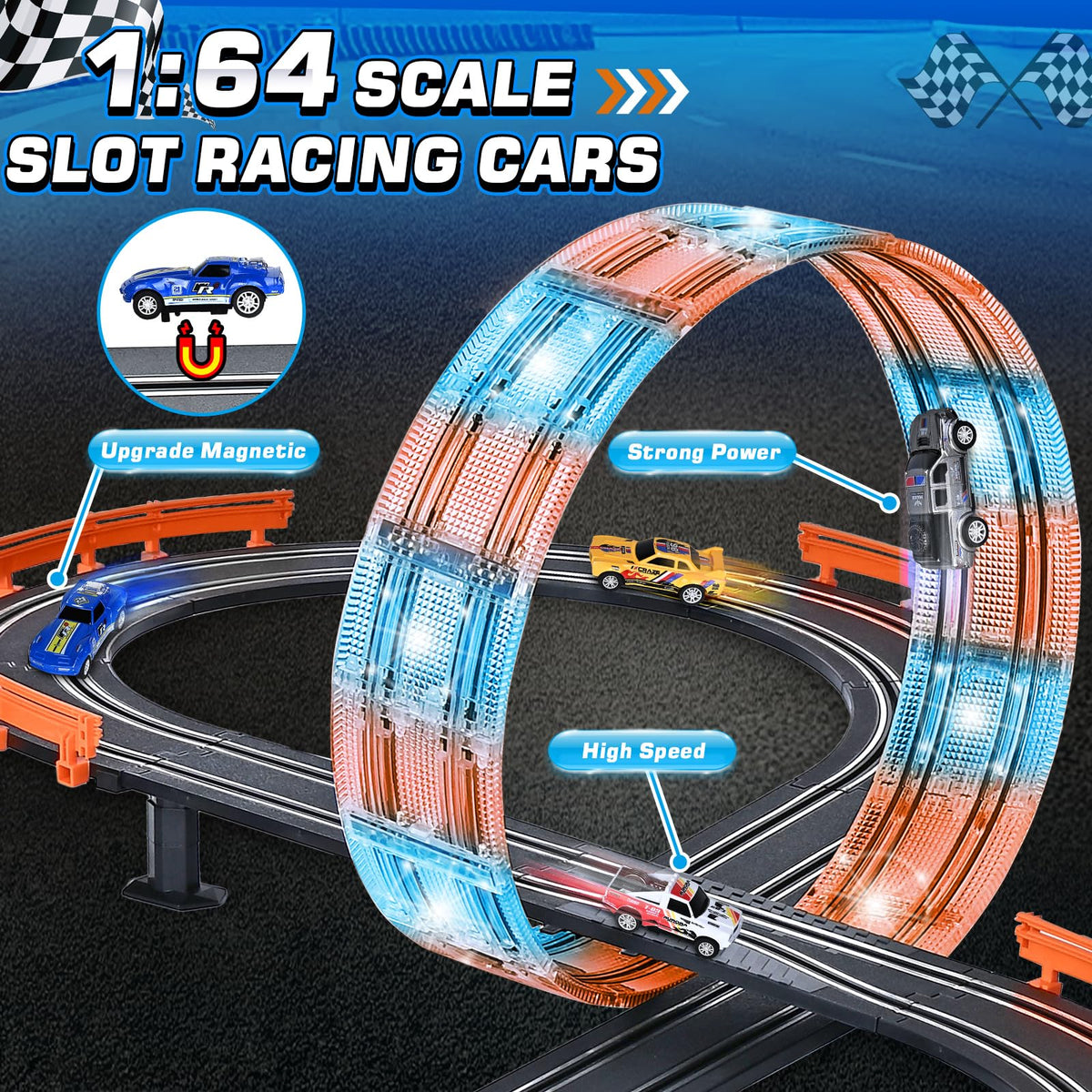 ShyLizard 50-foot track provides ample space for longer races