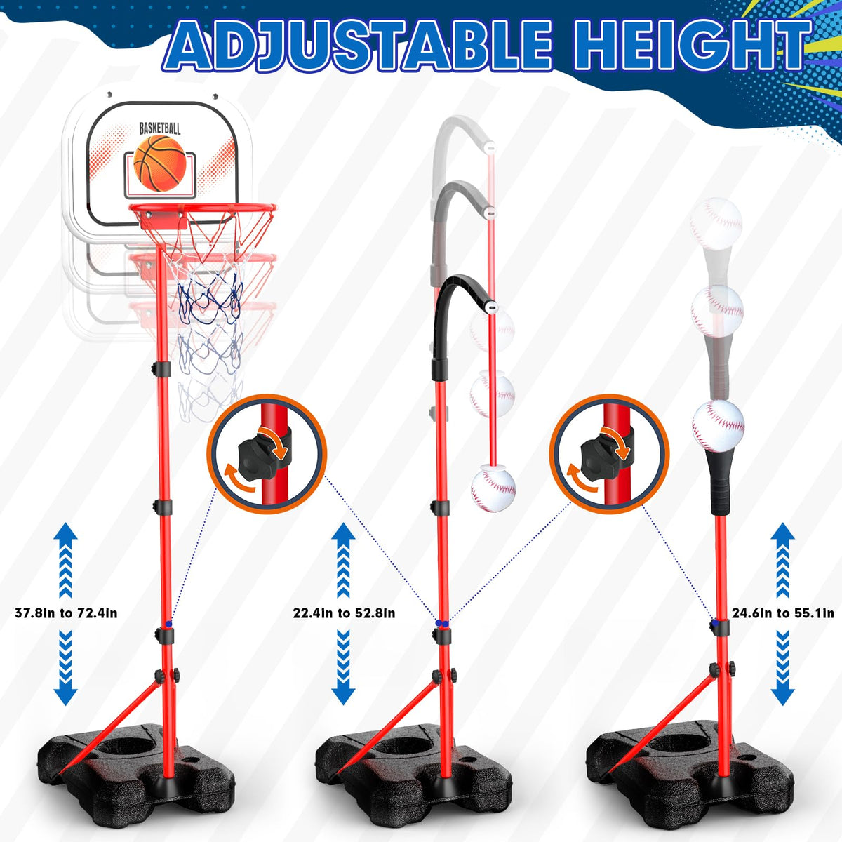 ShyLizard adjustable-height hoop grows with kids for versatile practice