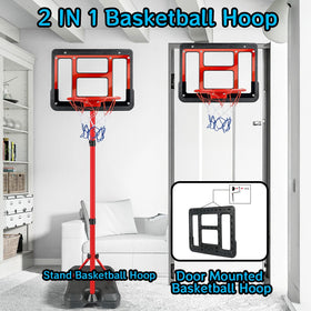 ShyLizard adjustable height kids hoop showing growing play