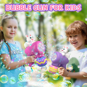ShyLizard bubble gun with LED lights activates bubbles for kids' parties