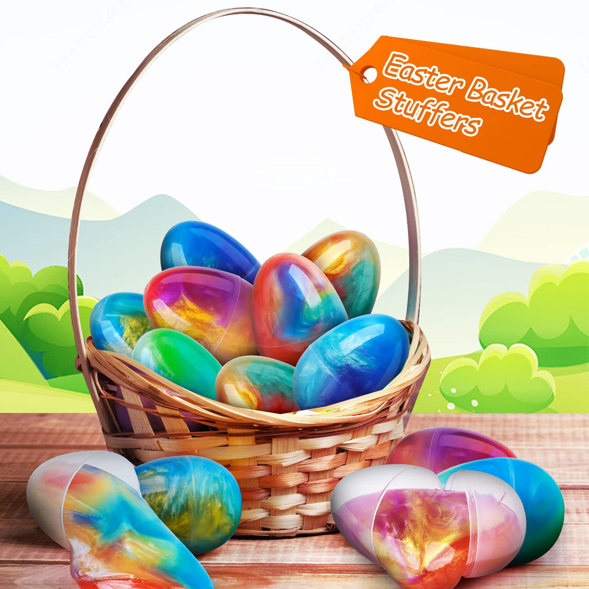 ShyLizard Easter party favors featuring slime eggs add festive gifts.