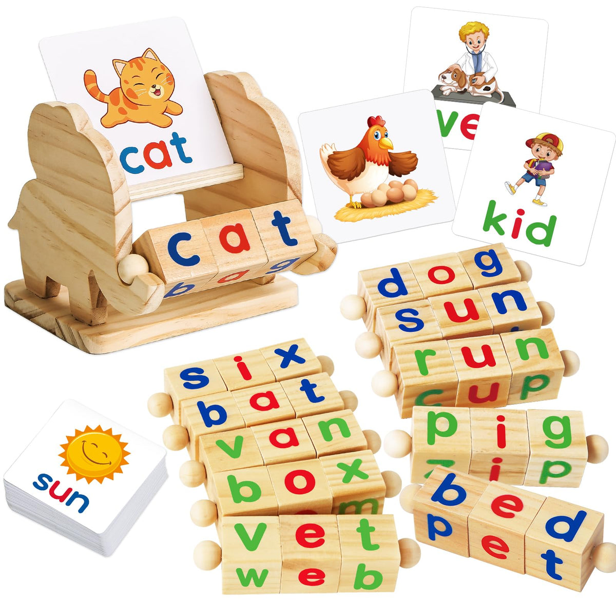 ShyLizard elephant-tray with blocks supports early reading through hands-on, interactive play.