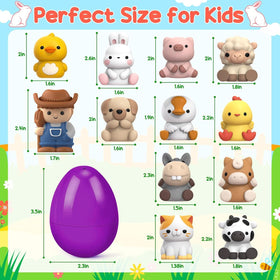 ShyLizard farm animal finger puppets, soft rubber, safe for toddlers.