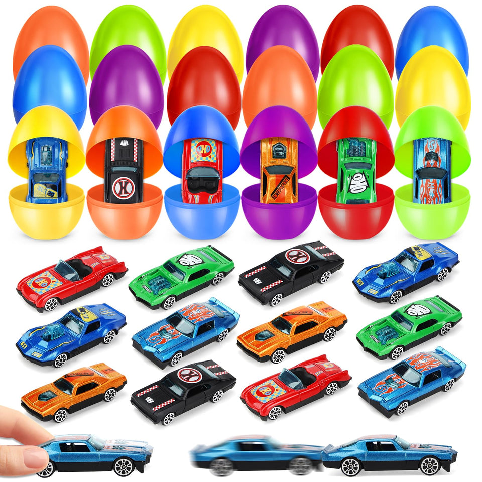 ShyLizard prefilled Easter eggs with die-cast cars for thrilling hunts.