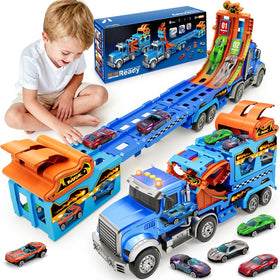 ShyLizard truck toy with foldable track enables portable play.