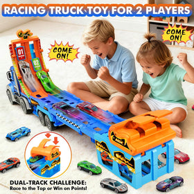 ShyLizard carrier truck with launchers drives fast, exciting races.