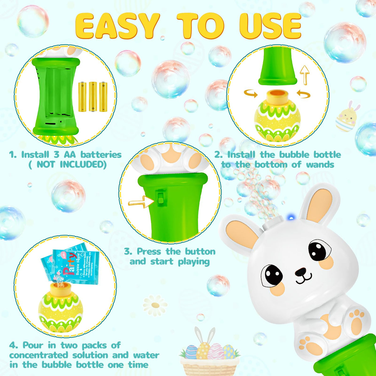 ShyLizard 2-pack bubble wand set for Easter baskets