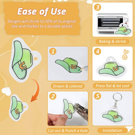 Shynek shrinky paper cutouts before heating
