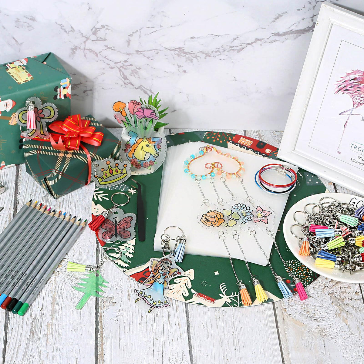 Shynek shrinky paper colored pencils for vibrant designs