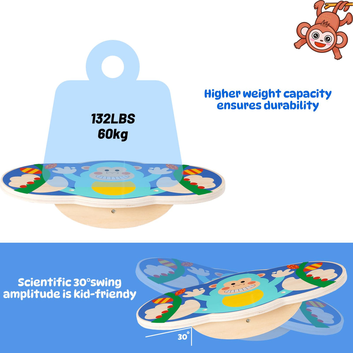 Siairo Wobble Board wipe-clean surface allows quick maintenance.