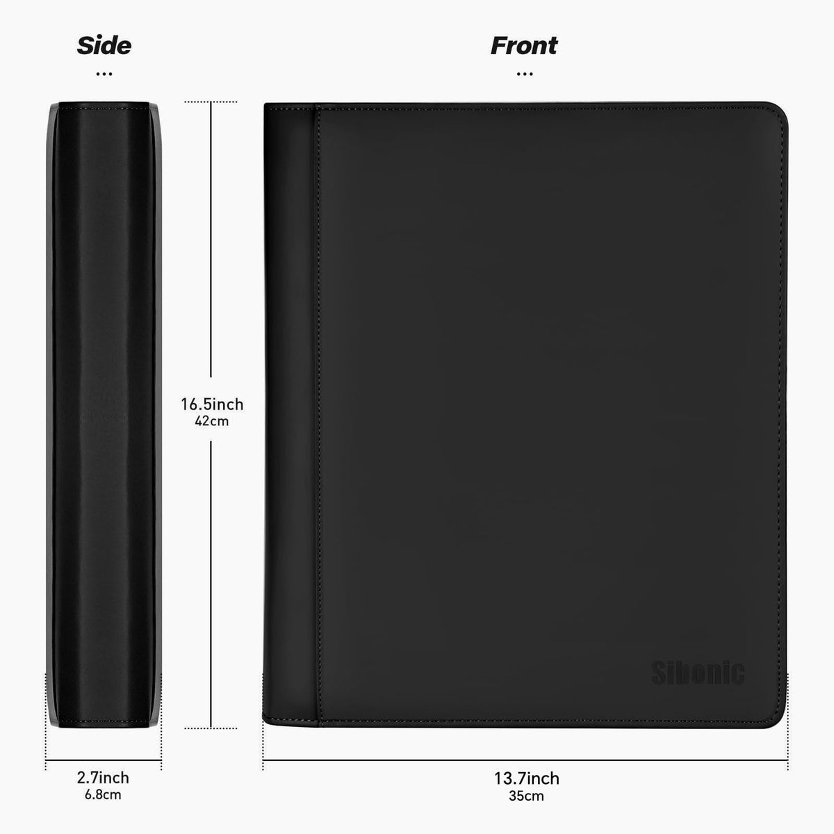 Sibonic side-loading sleeves keep cards secure without compression.