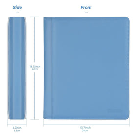 Sibonic TopLoader binder side-loading design secures cards without compression.