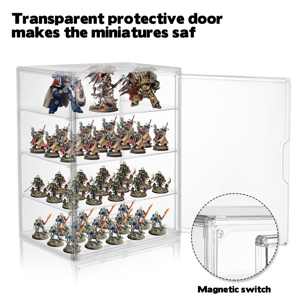 Sibosen Adjustable trays inside storage case for different miniature sizes