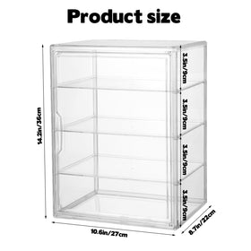 Sibosen Clear Case magnetic front door close-up for easy access while keeping figures safe