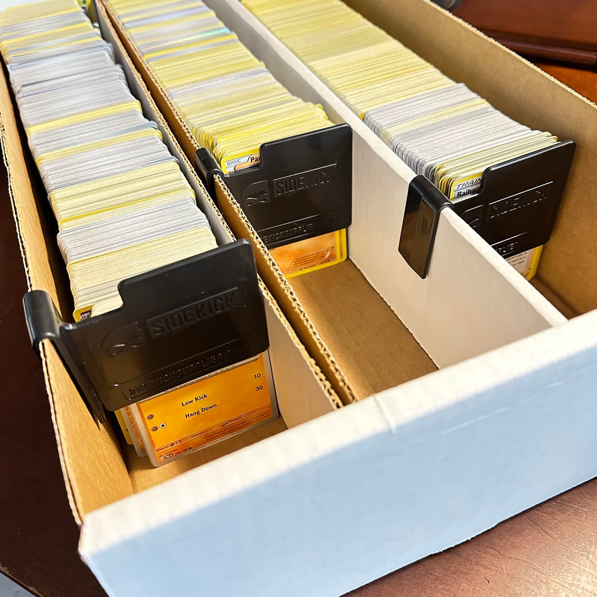 SIDEKICK Mini Card Box Divider enables easy repositioning as collections grow.