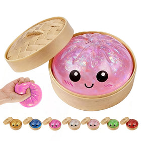 SideOnes Glitter Dumpling Squishy with sparkly texture for calming sensory relief