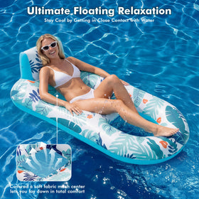 Sidergonu pool floats inflate and deflate quickly for easy setup.