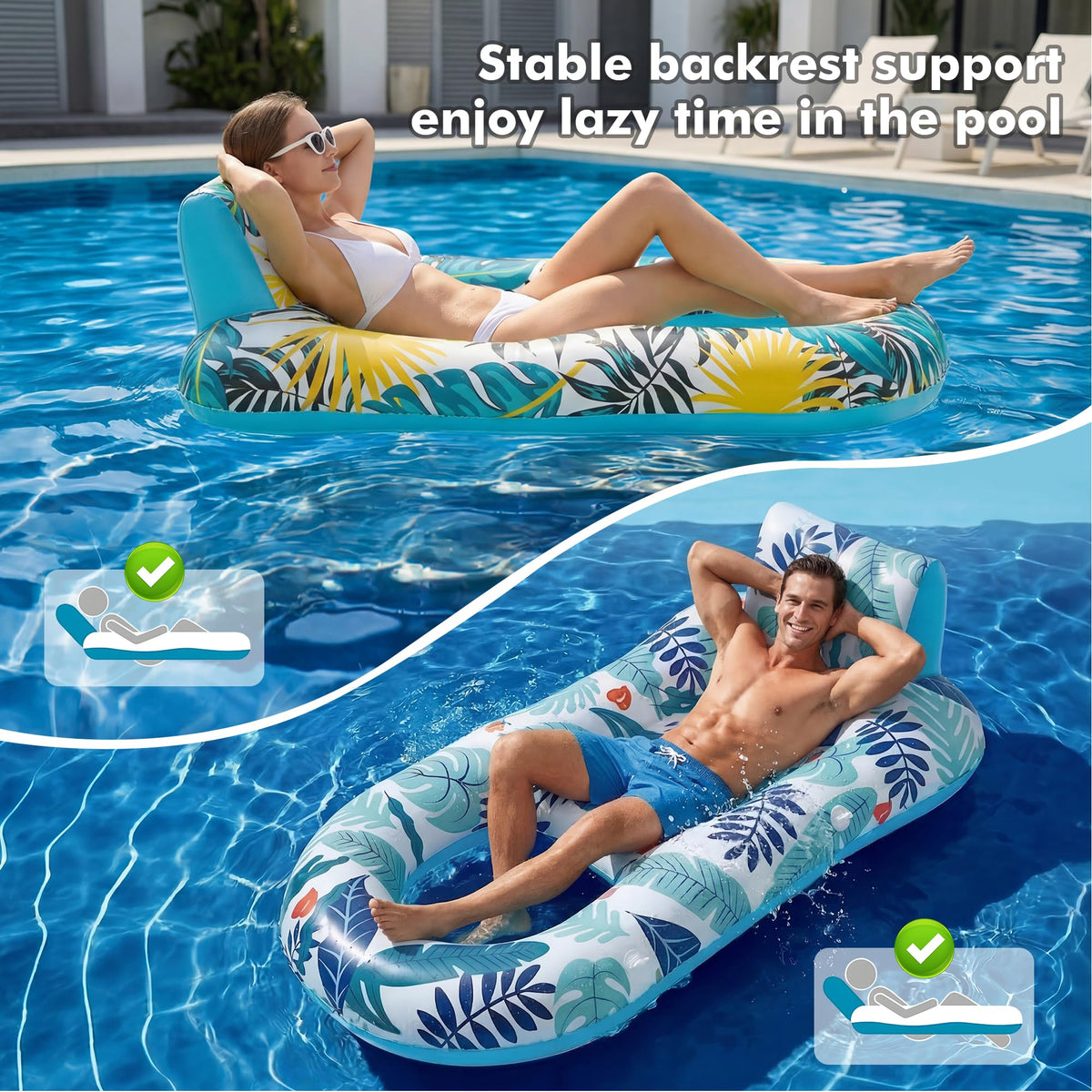 Sidergonu float with footrest lets you cool your feet while staying afloat.