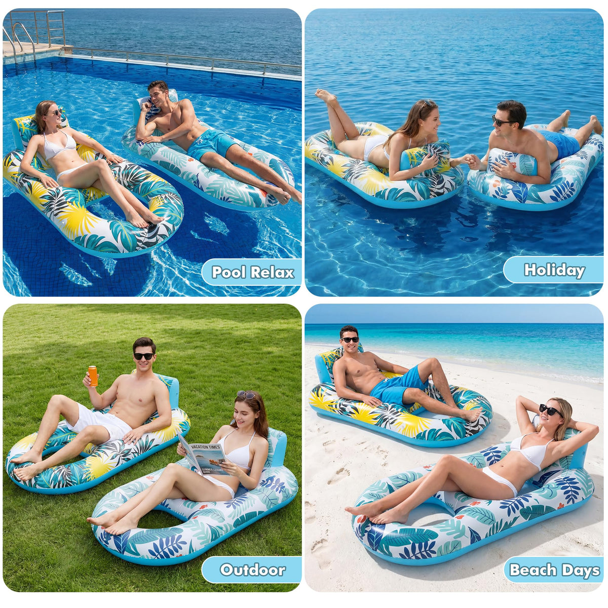 Sidergonu durable PVC construction provides puncture resistance for lakes and pools.