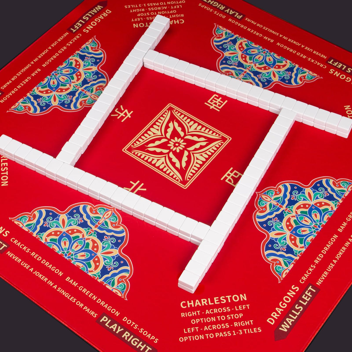SiDreea Mahjong Mat folded design for compact storage and transport.