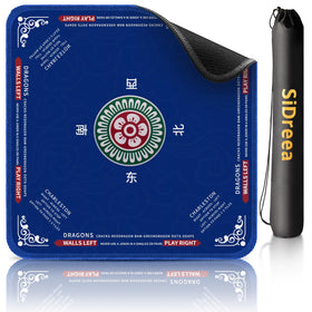 SiDreea Mahjong Mat on a table showing spacious 32.4” x 32.4” surface for family games.