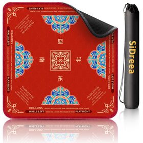 SiDreea Mahjong Mat surface close-up showing a smooth play area for mahjong and cards.
