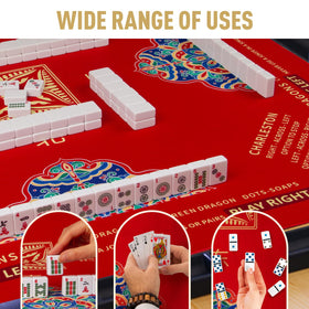 SiDreea Mahjong Mat waterproof surface protects the mat from moisture during use.