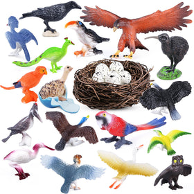 SIENON 23Pcs nest with eggs — ideal diorama centerpiece and pretend play.