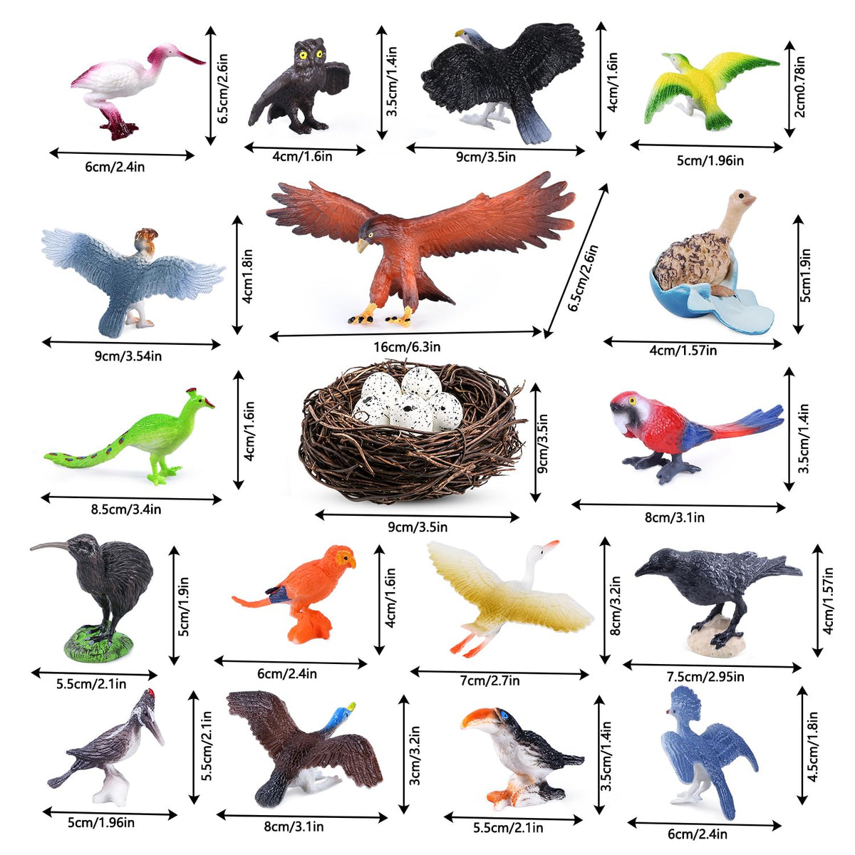 SIENON Macaw figure — vivid colors for classroom displays and storytelling.