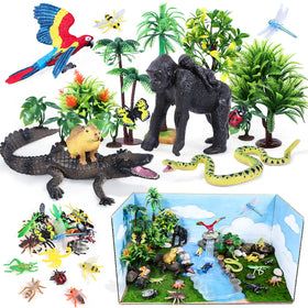 SIENON rainforest tree models for detailed dioramas and classroom displays.