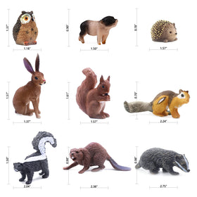 SIENON squirrel chipmunk beaver figurines for shelves or cake toppers.