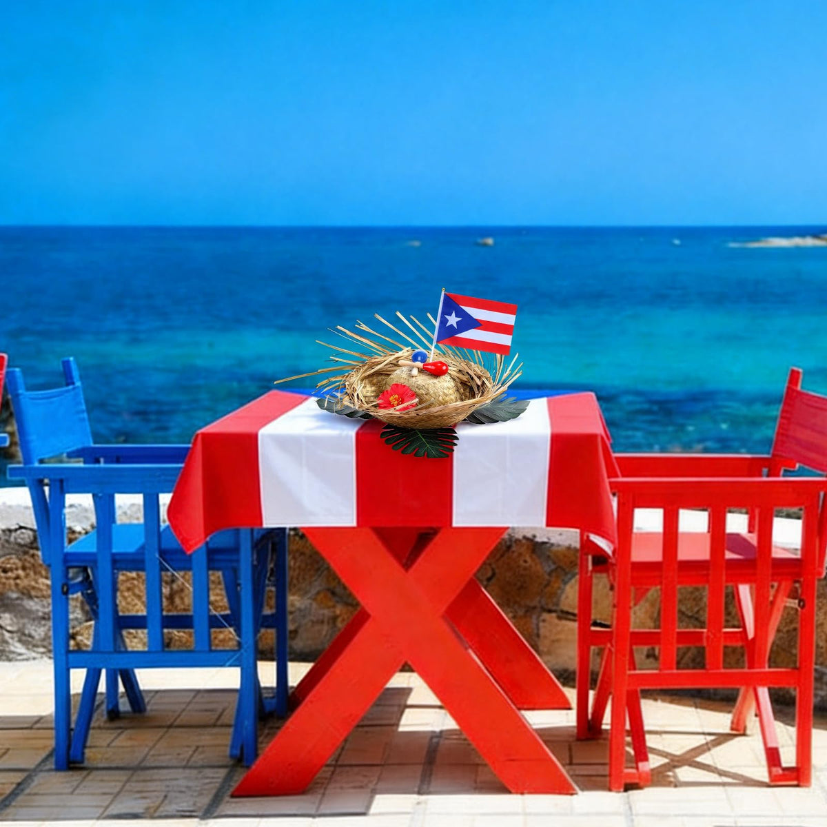 Sieral coordinated table decor enhances festive ambience.