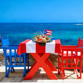 Sieral coordinated table decor enhances festive ambience.