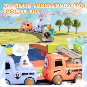 SIGHTEEDA steam train set lights and sounds for immersive play