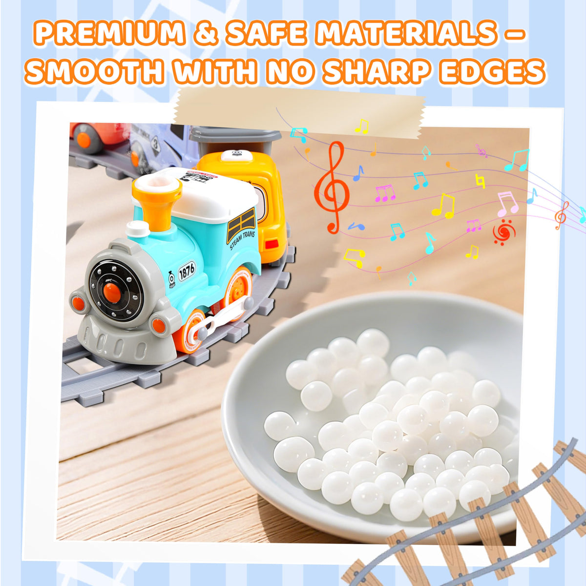 SIGHTEEDA steam train set ideal gift for toddler railway fans