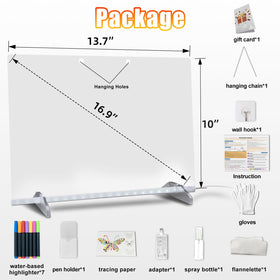 Signsxcel LED Note Board showing six lighting modes for mood-enhanced drawing