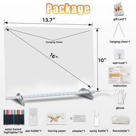 Signsxcel light-up drawing board shows 8 RGB colors for vibrant sketches