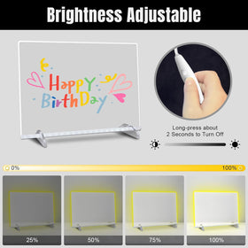 Signsxcel LED note board battery box assembly enables cordless drawing anywhere.