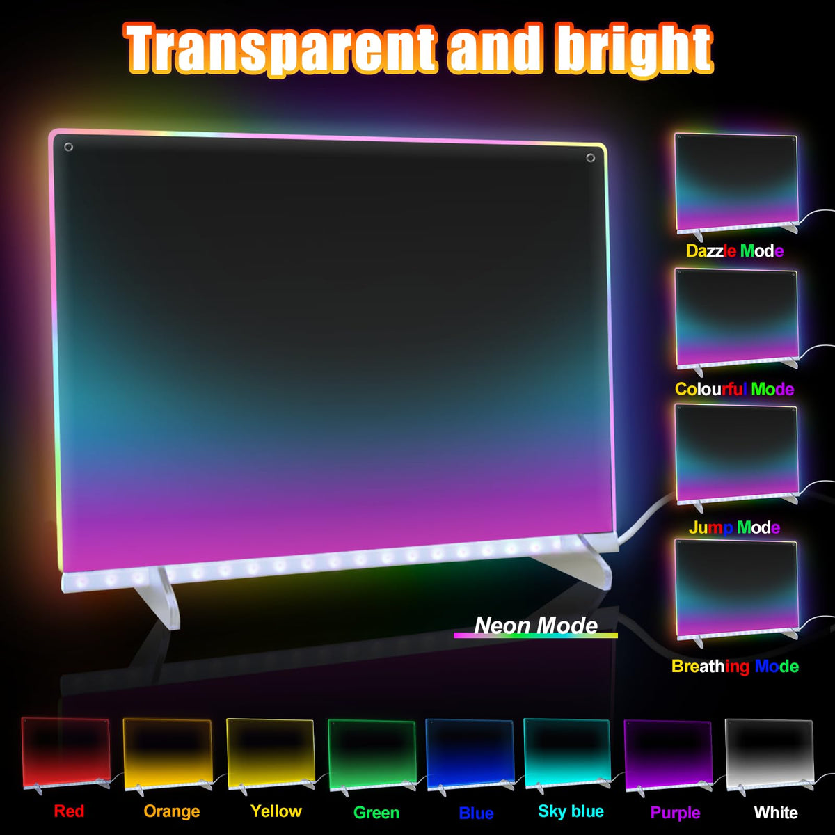 Signsxcel multi-use board functions as notepad, night light, and message board