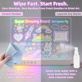 Signsxcel glow doubles as a soft night light for bedtime stories.