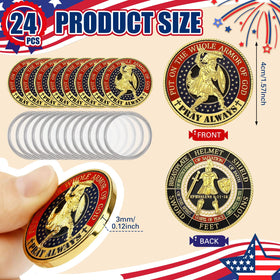 Siifert enamel color detail coin offers vibrant hues for memorial or devotional use.