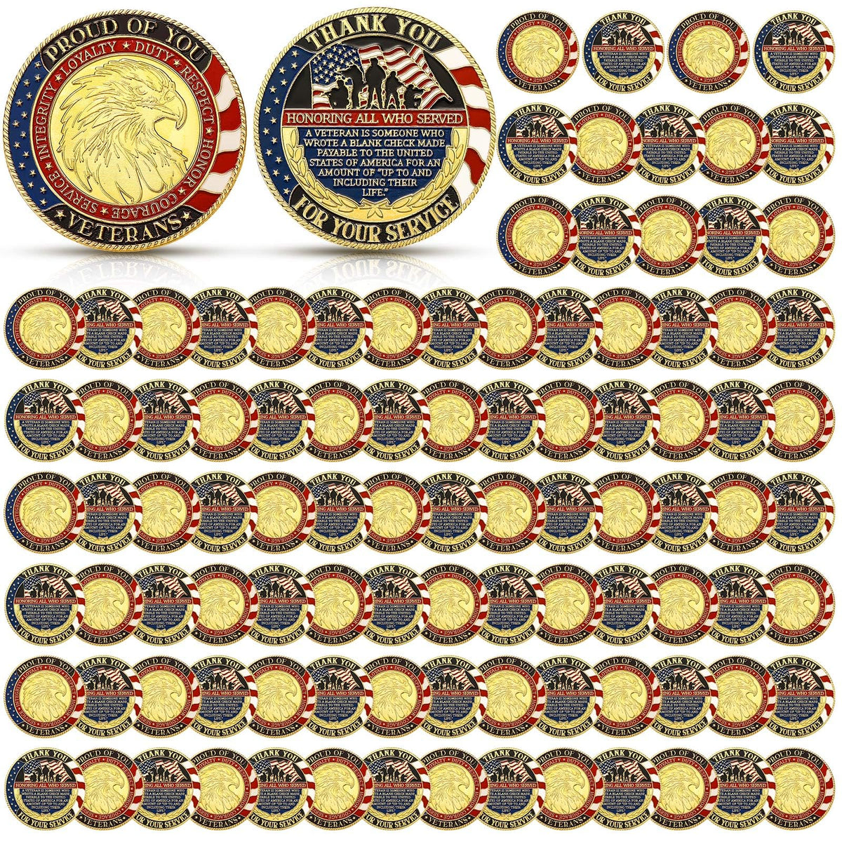 Siifert military challenge coins front view with classic design and faith-inspired message.